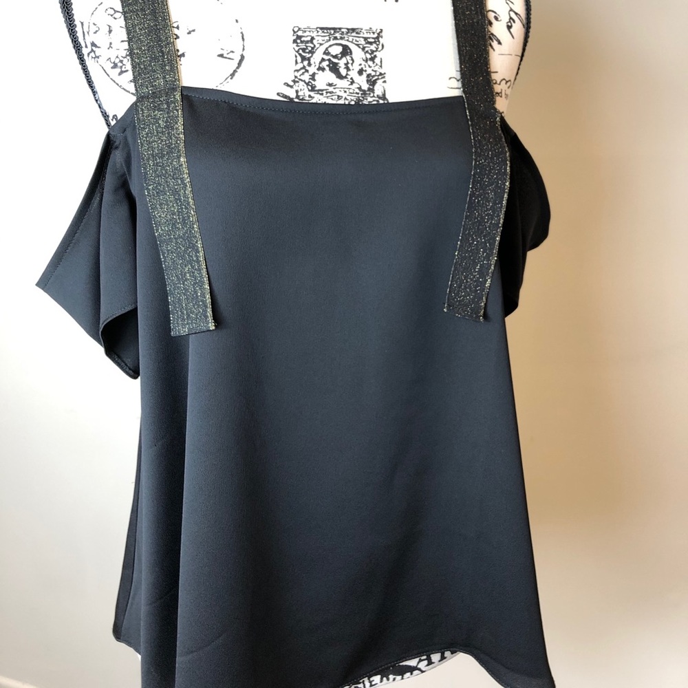 TOPSHOP black off the shoulder top